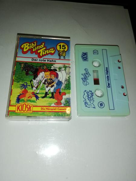 Bibi und Tina Folge 15 Der rote Hahn Weiß mit Blauen Druck 4.27115 Kiosk(Rot-Gelbes Kioskcover)