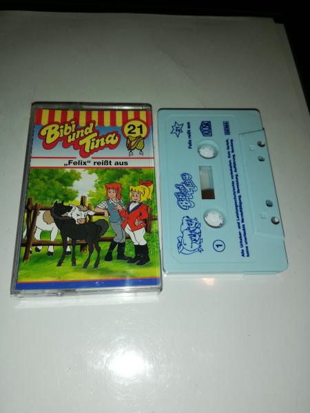 Bibi und Tina Folge 21 Felix reißt aus Weiß mit Blauen Druck 4.27121 (Blaues Kioskcover)