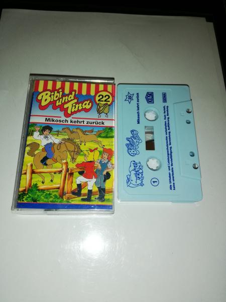 Bibi und Tina Folge 22 Mikosch kehrt zurück Weiß mit Blauen Druck 4.27122 (Blaues Kioskcover)