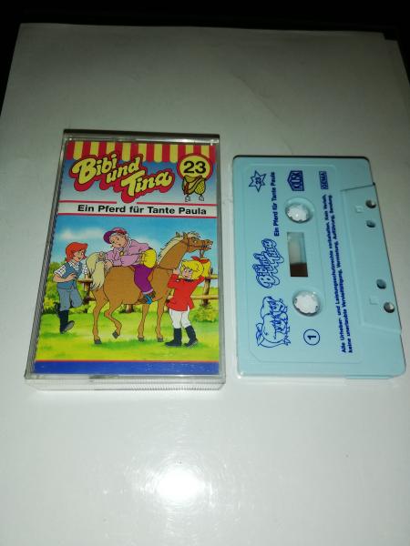 Bibi und Tina Folge 23 Ein Pferd für Tante Paula Weiß mit Blauen Druck 4.27123 (Blaues Kioskcover)