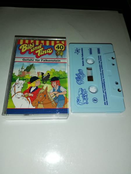 Bibi und Tina Folge 40 Gefahr für Falkenstein Weiß mit Blauen Druck 4.27140 Kiddinx