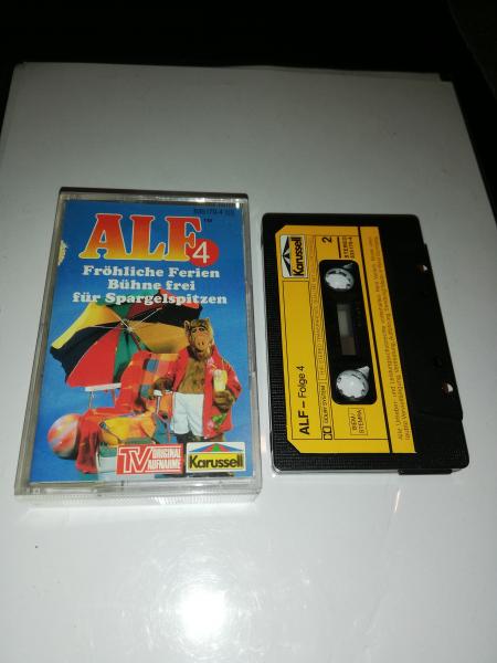 Alf Folge 4 Fröhliche Ferien/Bühne frei für Spargelspitzen Schwarz mit Gelben Aufkleber 835 170-4 Karussell