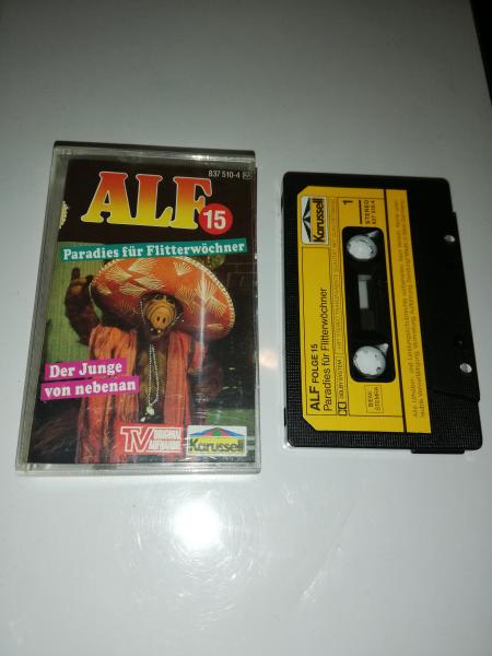 Alf Folge 15 Paradies für Flitterwöchner/ Der Junge von nebenan Schwarz mit Gelben Aufkleber 837 510-4 Karussell