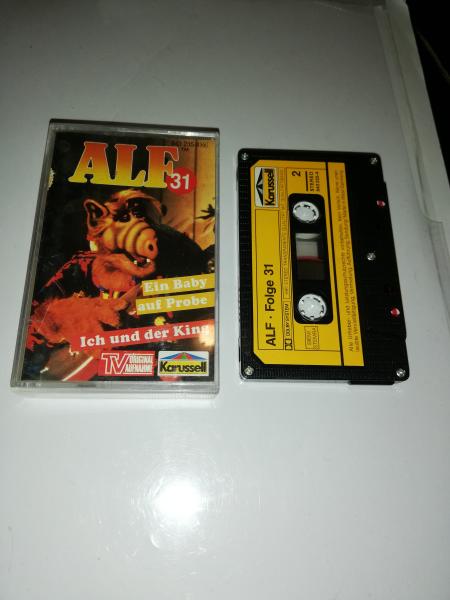 Alf Folge 31 Ein Baby auf Probe/Ich und der King 5-fach Silber geschraubt Schwarz mit Gelben Aufkleber 843 235-4 Karussell