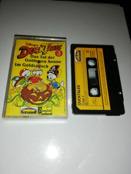 Duck Tales Folge 3 Das Tal der Goldenen Sonne/ Im Goldrausch Schwarz mit Gelben Aufkleber 837 505-4 Karussell