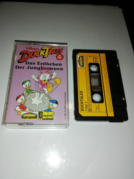 Duck Tales Folge 4 Das Erdbeben/ Der Jungbrunnen Schwarz mit Gelben Aufkleber  837 506-4 Karussell