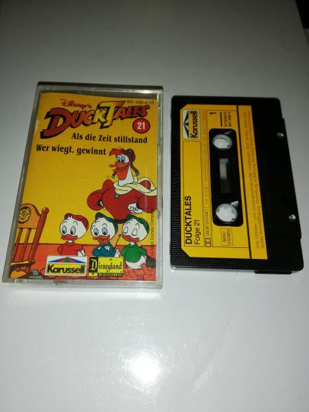 Duck Tales Folge 21 Als die Zeit stillstand/ Wer wiegt. gewinnt Schwarz mit Gelben Aufkleber 841 549-4 Karussell