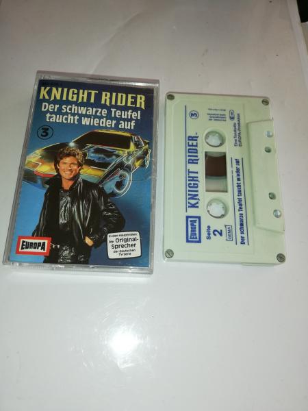 Knight Rider Folge 3 Der schwarze Teufel taucht wieder auf 4-fach Silber geschraubt Weiß-Blau 514 436.1