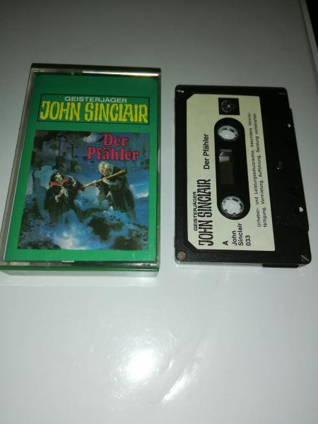 Geisterjäger John Sinclair Folge 4 Tonstudio Braun 5-fach Silber geschraubt Der Pfähler Schwarz mit Weißen Aufkleber 033