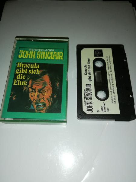 Geisterjäger John Sinclair Folge 5 Tonstudio Braun 5-fach Schwarz geschraubt Dracula gibt sich die Ehre Schwarz mit Weißen Aufkleber 034