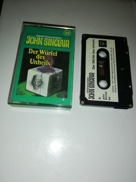 Geisterjäger John Sinclair Folge 22 Der Würfel des Unheils 5-fach Silber geschraubt Schwarz mit Weißen Aufkleber 114