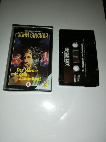 Geisterjäger John Sinclair Edition 2000 5-fach Schwarz geschraubt Der Mörder mit dem Janus-Kopf Schwarz mit Weißen Druck MC 1104