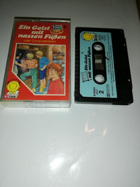 Pizza Bande Schneiderton Folge 3 Ein Geist mit nassen Füßen oder Computerliebe 5-fach Schwarz geschraubt Schwarz mit Blauen Aufkleber 5037