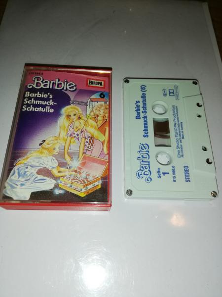 Barbie Folge 6 Barbies`s Schmuck-Schatulle 4-fach Silber geschraubt Weiß mit Blauen Druck 515266.6 Europa