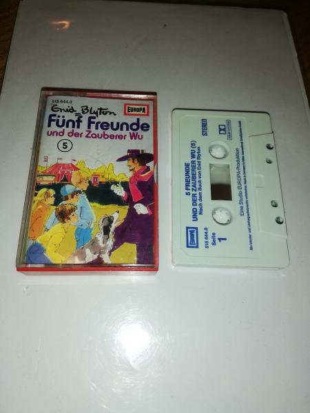 Fünf Freunde Folge 5 und der Zauberer Wu Weiß mit Blauen Druck 515644.0 (Blau Oranges Cover)