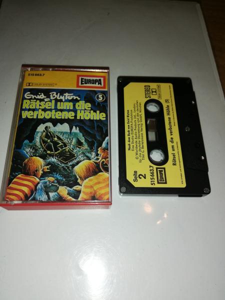 Enid Blyton Folge 5 Rätsel um die verbotene Höhle 5-fach Silber Geschraubt Schwarz mit Beigen Aufkleber 515663.7