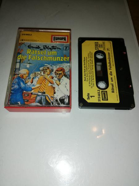 Enid Blyton Folge 7 Rätsel um die Falschmünzer 5-fach Silber Geschraubt Schwarz mit Beigen Aufkleber 515665.3 Europa