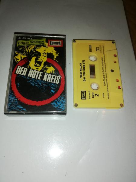 Edgar Wallace Folge 5 Der rote Kreis 5-fach Silber geschraubt Gelb mit Gelben Aufkleber 516104.5