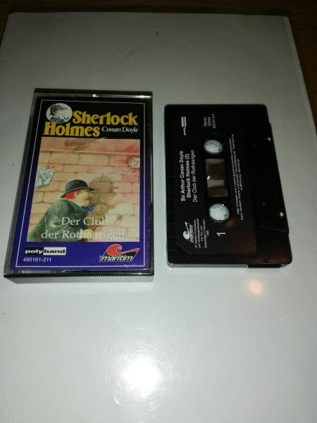 Sherlock Holmes Der Club der Rothaarigen Schwarz mit Weißen Druck 495161-211 Maritim Polyband