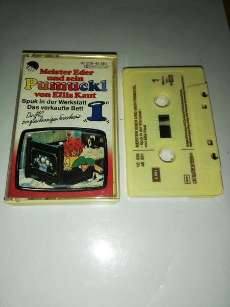 Pumuckl Folge 1 Spuk in der Werkstatt/ Das verkaufte Bett Beige mit Braunen Druck 1C238-46551 EMI