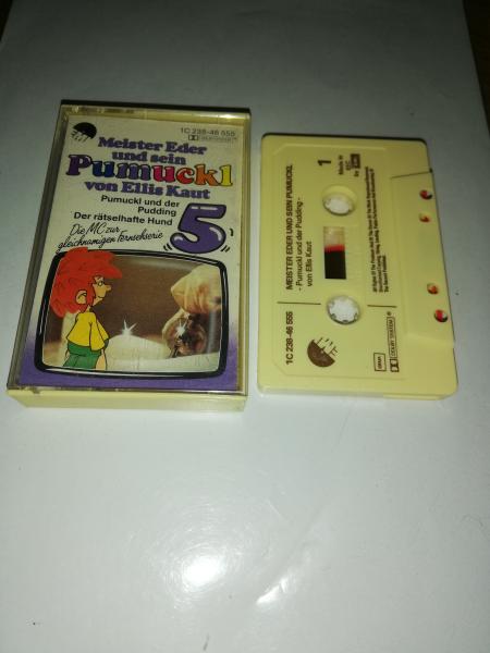 Pumuckl Folge 5 und der Pudding/Der rätselhafte Hund Beige mit Brauen Druck 1C238-46555 EMI Rundes Logo