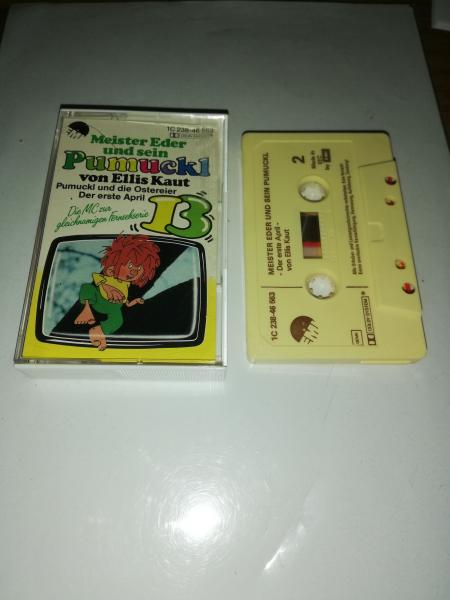 Pumuckl Folge 13 und die Ostereier/Der erste April Beige mit Braunen Druck  1C238-46563 EMI Mit Rundem Logo
