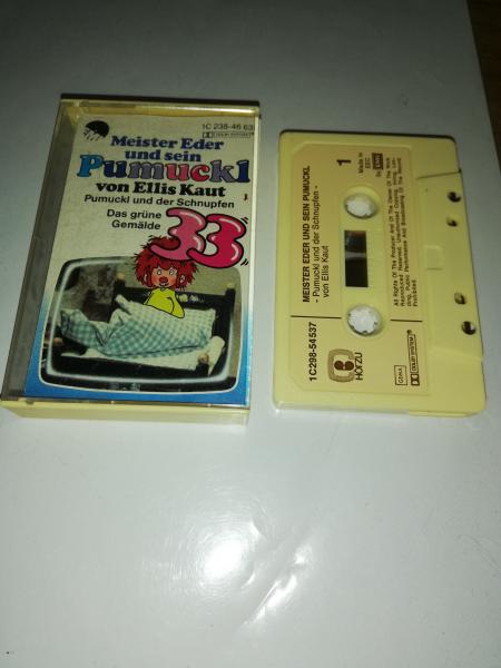 Pumuckl Folge 33 und der Schnupfen/Das grüne Gemälde Beige mit Beigen Aufkleber 1C238-46-631/1C298-54537 Hörzu Logo