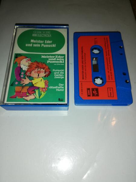 Pumuckl und die Gartenzwerge/Der rätselhafte Hund Blau mit Roten Aufkleber 1C228-31076 Columbia EMI Electrola