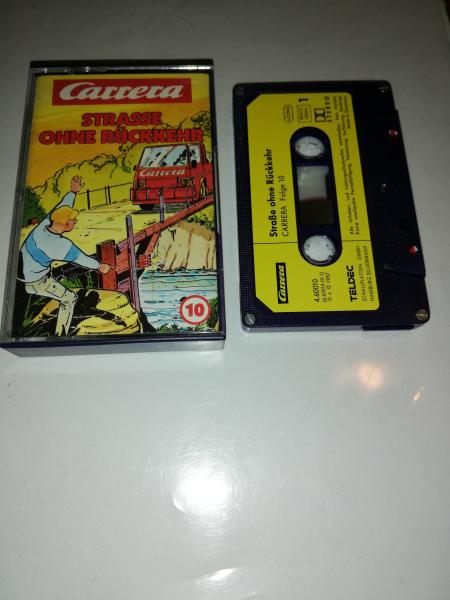 Carrera Folge 10 Straße ohne Rückkehr 4-fach Silber geschraubt Blau mit Gelben Aufkleber 4.60010 Teldec