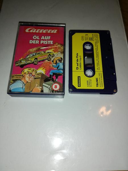 Carrera Folge 8 Öl auf der Piste 4-fach Silber geschraubt Blau mit Gelben Aufkleber 4.60008 Teldec
