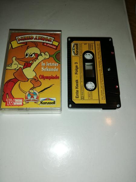 Alfred J.Kwak Folge 3 In letzter Sekunde/Olympiade 5-fach Silber geschraubt Schwarz mit Gelben Aufkleber 843502-4 Karussell