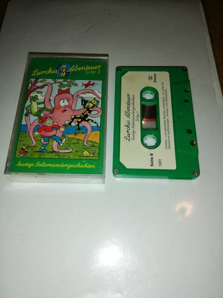 Lurchis Abenteuer Folge 3 4-fach Silber geschraubt Grün mit Weißen Aufkleber 1991