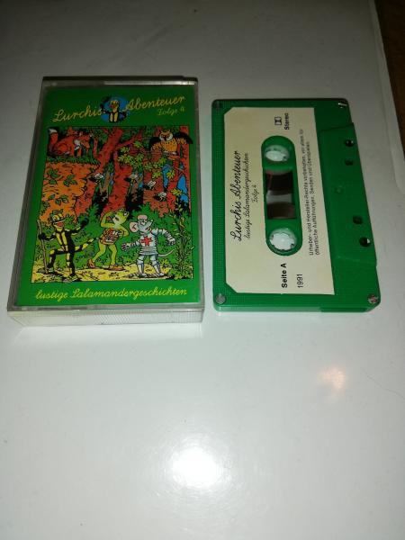 Lurchis Abenteuer Folge 4 4-fach Silber geschraubt Grün mit Weißen Aufkleber 1991