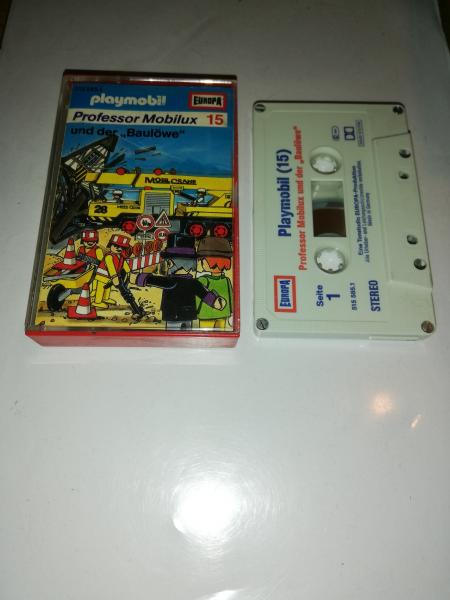 Playmobil Professor Mobilux Folge 15 und der Baulöwe 4-fach Silber geschraubt Weiß mit Blau Roten Druck 515585.1 Europa