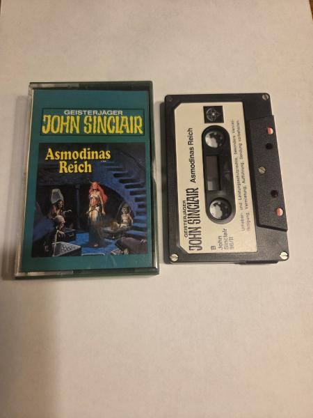 Geisterjäger John Sinclair Folge 16 Asmodinas Reich 5-fach Silber geschraubt Schwarz mit Weißen Aufkleber 096 Tonstudio Braun(Nr. auf Cover fehlt)