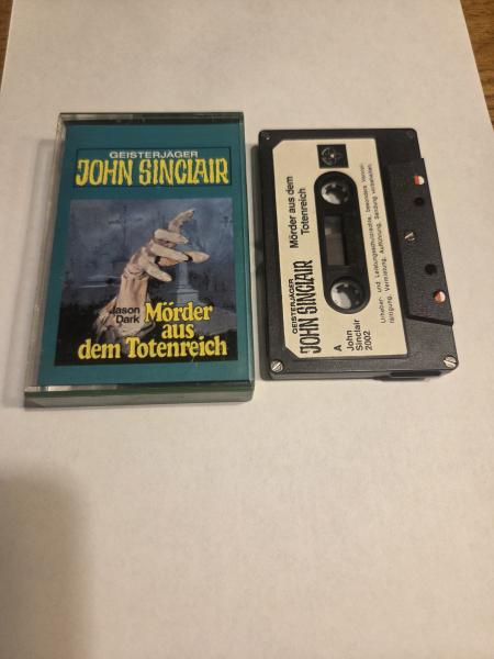 Geisterjäger John Sinclair Folge 39 Mörder aus dem Totenreich 5-fach Silber geschraubt Schwarz mit Weißen Aufkleber 2002 Tonstudio Braun(Nr. auf Cover fehlt)