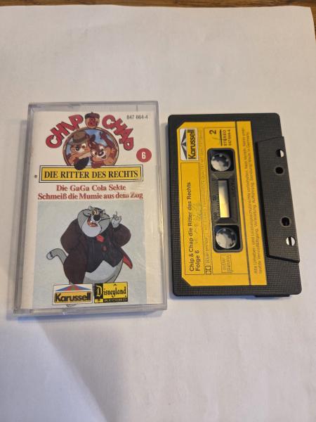 Chip und Chap Folge 6 Die GaGA Cola Sekte/Schmeiß die Mumie aus dem Zug Schwarz mit Gelben Aufkleber 847664-4 Karussell MCL Label 1 und 2 beschrieben