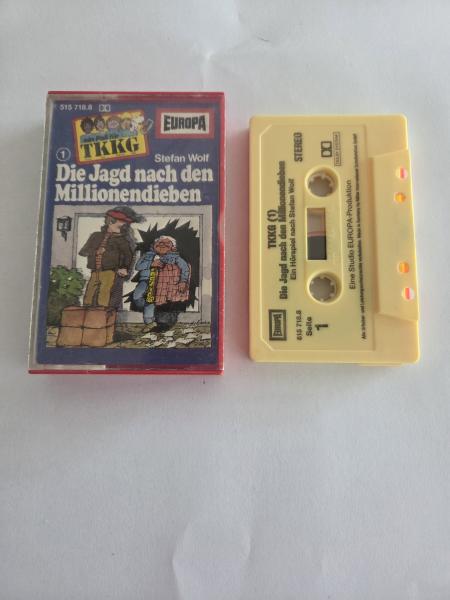 TKKG Folge 1 Die Jagd nach den Millionendieben Gelb 515718.8 Europa(Kleines Fenster) Namen im Logo ausgeschrieben