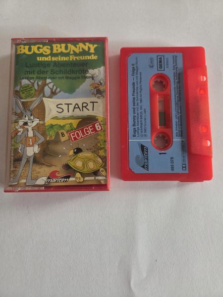Bugs Bunny Folge 6 Lustige Abenteuer mit der Schildkröte Rot mit Blauen Aufkleber 495078-211