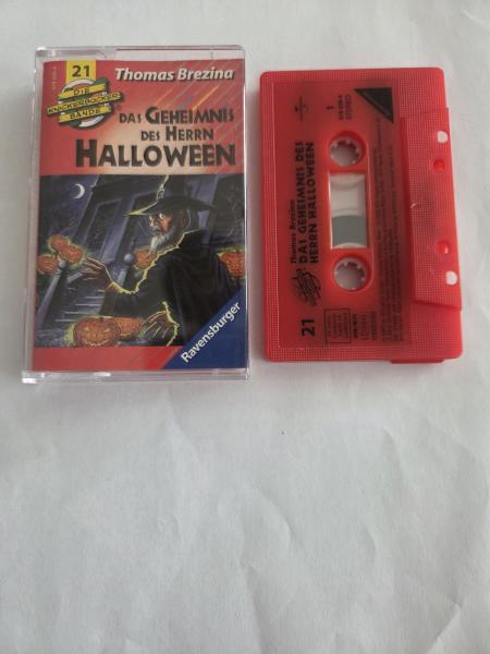 Die Knickerbockerbande Folge 21 Das Geheimnis des Herrn Halloween Rot mit Schwarzen Druck 018030-4 Ravensburger