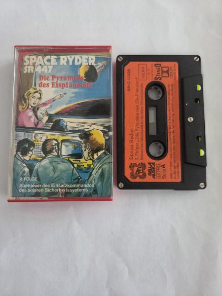 Space Ryder Folge 2 Die Pyramide des Eisplaneten 5-fach Silber geschraubt Schwarz mit Orangen Aufkleber 11.830 Bella Music