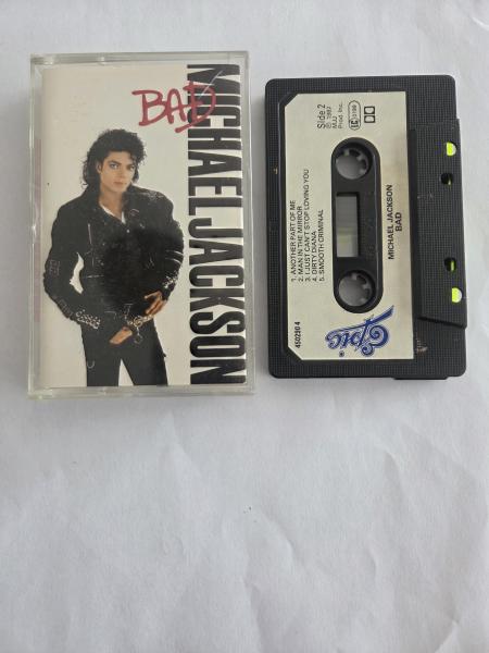 Michael Jackson Bad Schwarz mit Weißen Aufkleber 450290 4 Epic