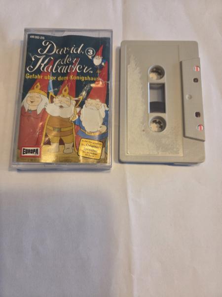 David der Kabauter Folge 3 Gefahr über dem Königshaus Grau mit Grauen Aufkleber 490283-215 Europa(Cover minimal beschädigt und MC-Label der Seite 1 fehlt)