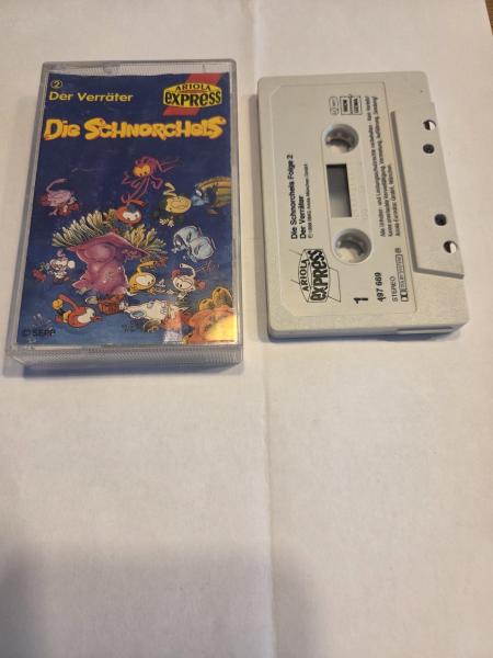 Die Schnorchels Folge 2 Der Verräter Grau mit Schwarzen Druck 497669-215 Ariola Express(Cover beschädigt)
