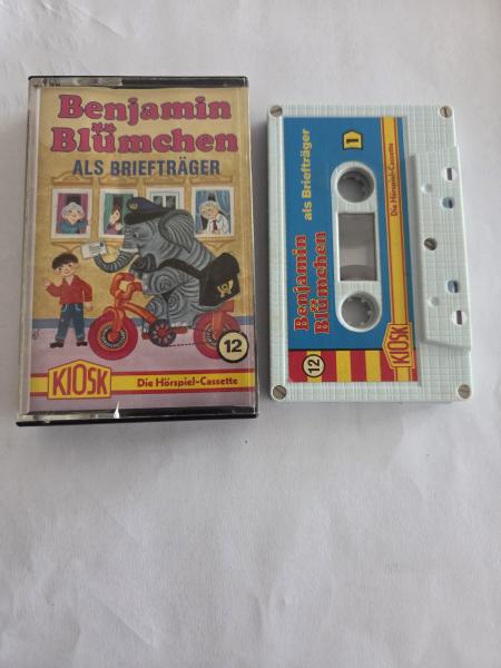 Benjamin Blümchen Folge 12 als Briefträger 5-fach Silber geschraubt Weiß mit Blauen Cover 4.27512 CD Kiosk(Innencover minimal beschrieben)