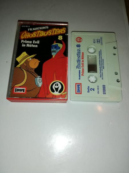 Ghostbusters Filmations Folge 8 Prime Evil in Nöten Weiß mit Blauen Druck 514161.3