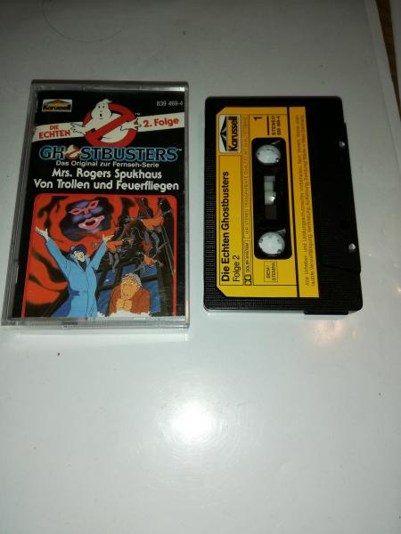 Die Echten Ghostbusters Folge 2 Mrs.Rogers Spukhaus/Von Trollen und Feuerfliegen Schwarz mit Gelben Aufkleber 839469-4 Karussell