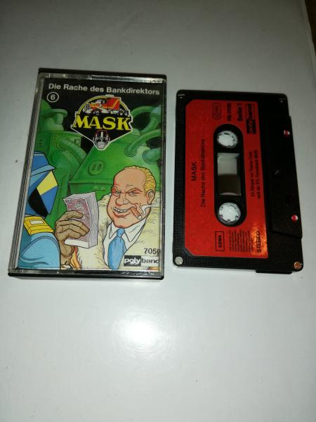 MASK Folge 6 Die Rache des Bankdirektors 4-fach Silber geschraubt Schwarz mit Roten Aufkleber 7050 Polyband