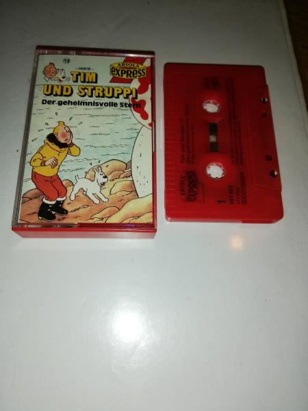 Tim und Struppi Folge 12 Der geheimnisvolle Stern Rot mit Schwarzen Druck 497821-215 Ariola Express