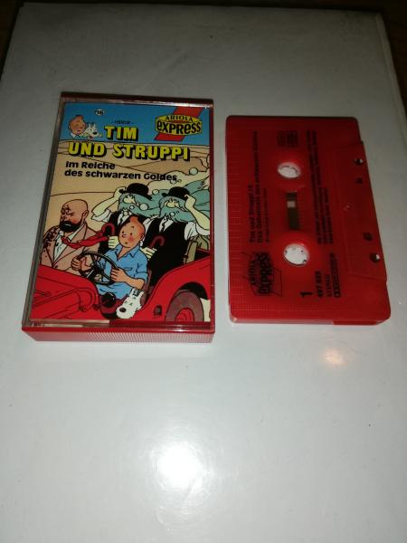Tim und Struppi Folge 16 Im Reiche des schwarzen Goldes Rot mit Schwarzen Druck 497825-215 Ariola Express